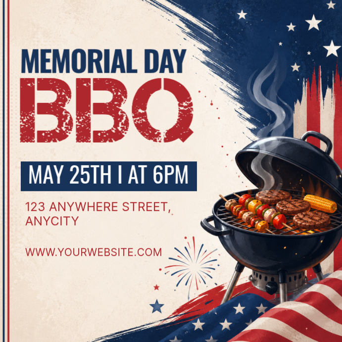 Copy of Putih Ceria Memorial Day BBQ Pos Instagram | PosterMyWall