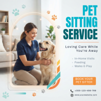 Wit Pet Sitting Service Message Instagram Template