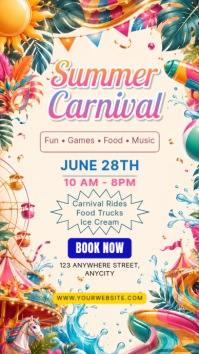 Putih Ceria Summer Carnival Instagram Story Instagram-verhaal template