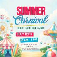Putih Ceria Summer Carnival Pos Instagram template