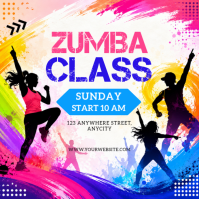 Putih Ceria Zumba Class Pos Instagram template