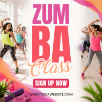 Putih Ceria Zumba Class Pos Instagram template