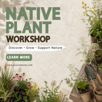 Biały Native Plant Workshop Post Instagram Template