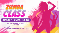Putih Gradien Zumba Class Pos Twitter template
