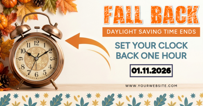 Putih Ilustratif Daylight Saving Time Reminder Gambar Bersama Facebook ...