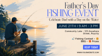 Putih Ilustratif Father's Day Fishing Event Pos Twitter Twitter-bericht template