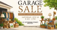 Putih Ilustratif Garage Sale Gambar Bersama Facebook template