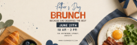 Putih Modern & Minimal Father's Day Brunch Tajuk Twitter template