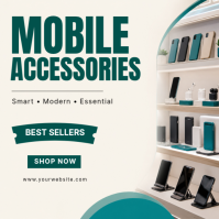 White Mobile Accessories Instagram Post Template