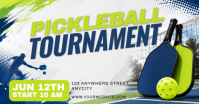 白色 Pickleball Tournament Facebook Gedeelde Prent Template