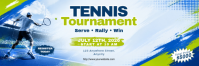 Putih Modern & Minimal Tennis Tournament Tajuk Twitter template