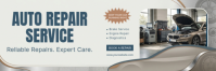 Putih Auto Repair Service Intestazione di Twitter Template