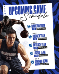 Putih Profesional Basketball Game Schedule Instagram Portrait template
