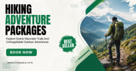 White Hiking Adventure Packages Obraz udostępniany na Facebooku Template