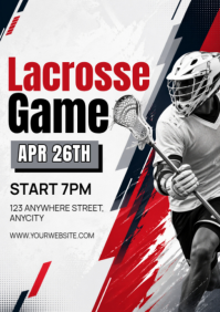 Putih Profesional Lacrosse Game A2 template