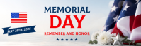 Putih Profesional Memorial Day Tajuk Twitter template