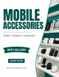 White Mobile Accessories Flyer Template