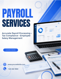 White Payroll Services Flyer Template