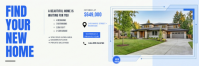 White Real Estate Listing Twitter-header Template