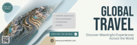 白色 Travel Twitter Banner Template