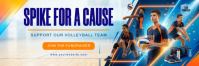 Hvid Volleyball Team Fundraiser Intestazione di Twitter Template