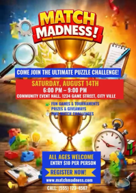 Puzzle Challenge Event A4 Template