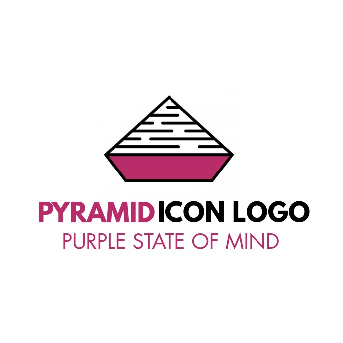 pyramid logo purple and black colors design t Logótipo template