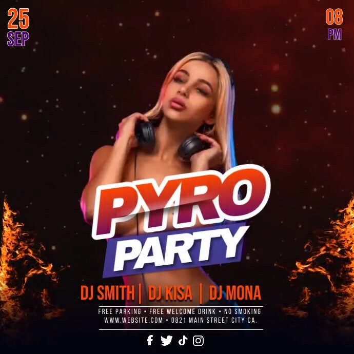 Pyro Party Ads Templat | PosterMyWall