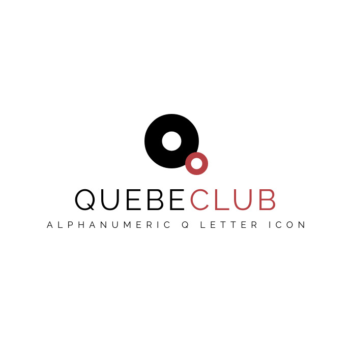 q alphanumeric icon logo template design