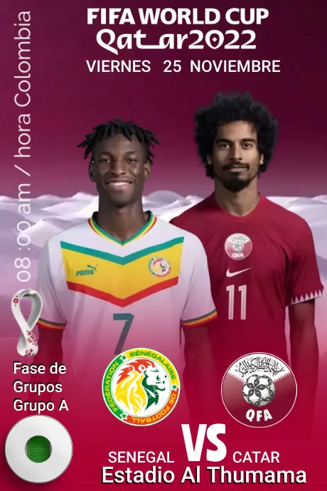 Qatar Flyer Futbol mundial 2022 Plakat template