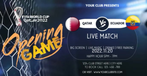 Qatar World Cup Facebook begivenhed cover template