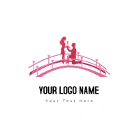 Qixi Festival  Valentines Day Marriage Proposal Romance Logo template