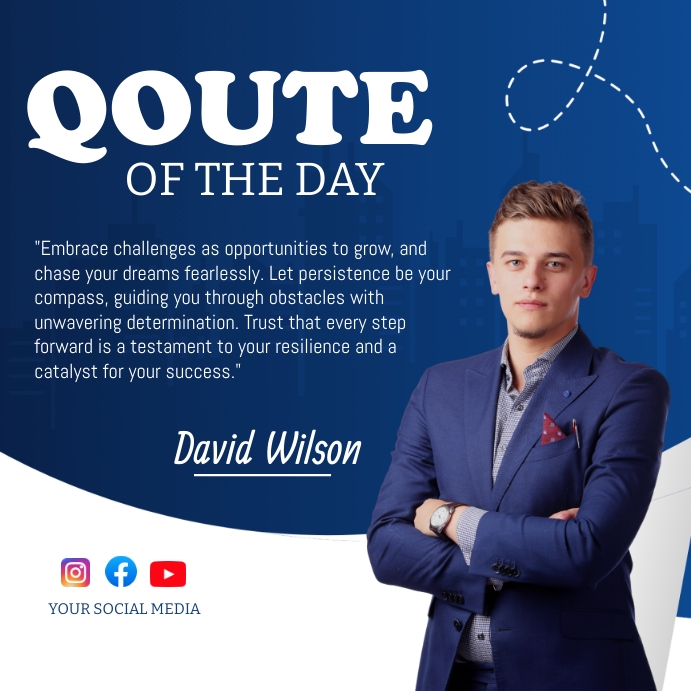 Qoute of the day Instagram Post template