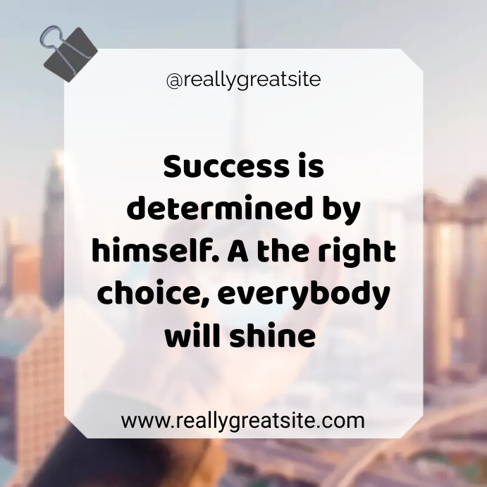 Success Insta Posts Qoute Success Business Instagram Post Template | PosterMyWall