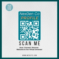 Modern QR Profile Card – Digital Business Scan Template Isikwele (1:1)