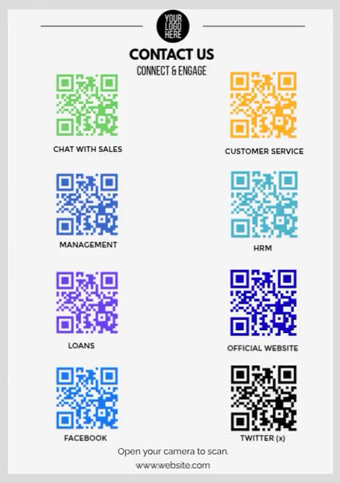 QR code contact us Template | PosterMyWall