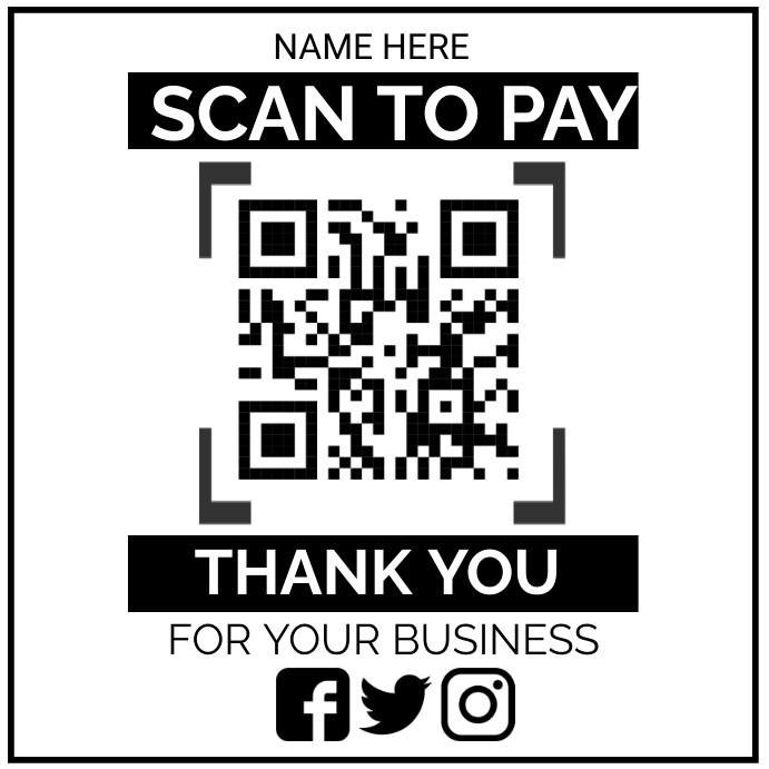 qr code customised template | PosterMyWall