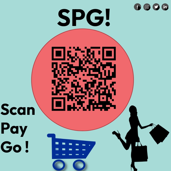QR code โพสต์บน Instagram template