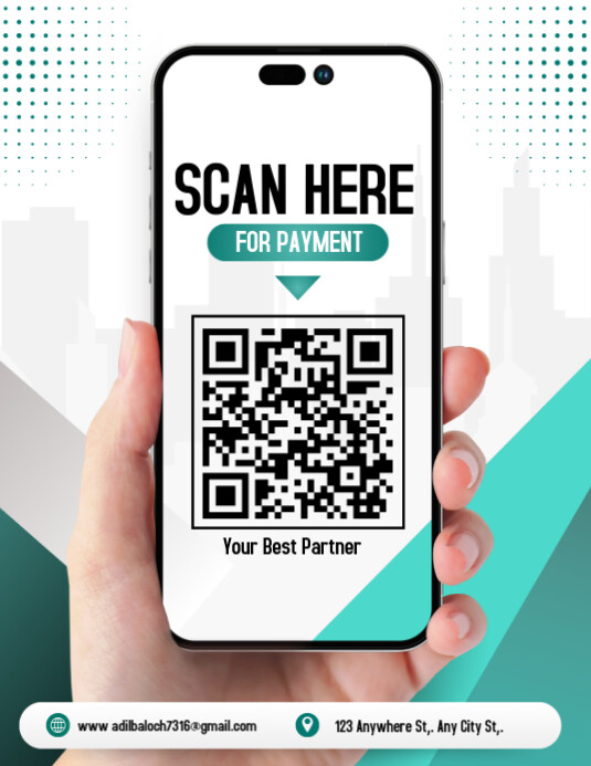 Qr code Flyer (US Letter) template
