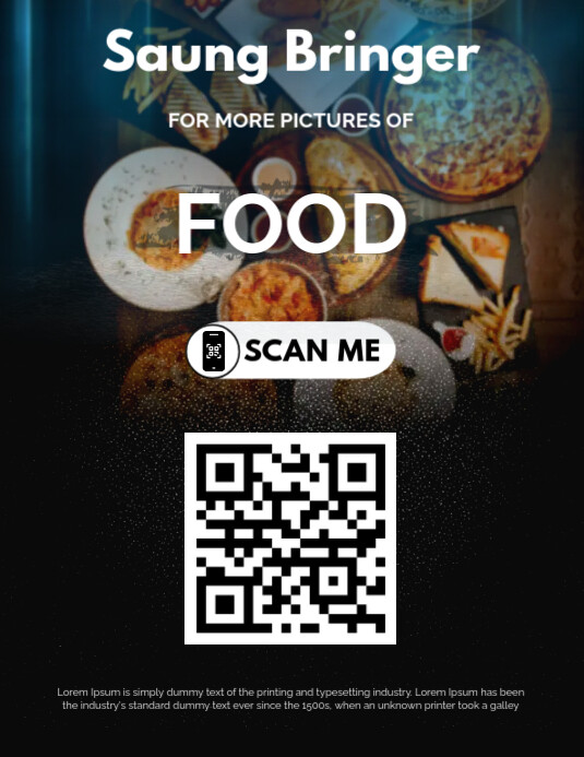 qr code Flyer (US Letter) template