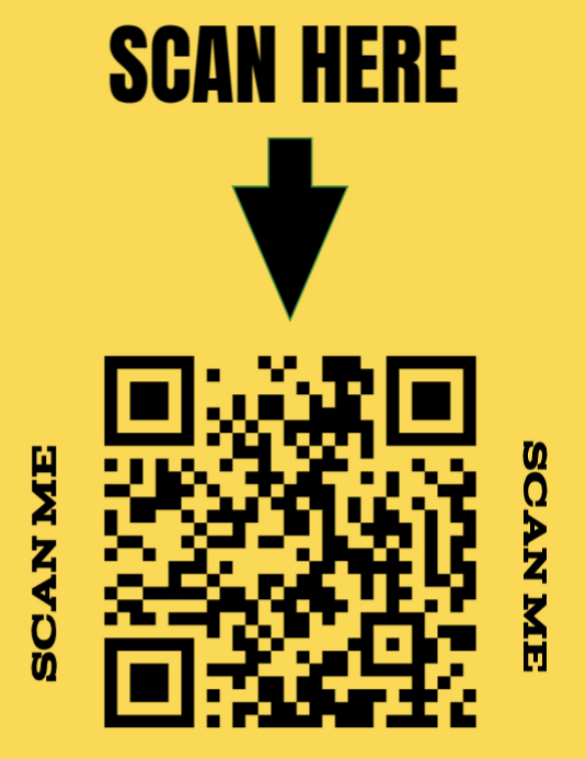 Yellow Qr Code Scan Flyers Template | PosterMyWall
