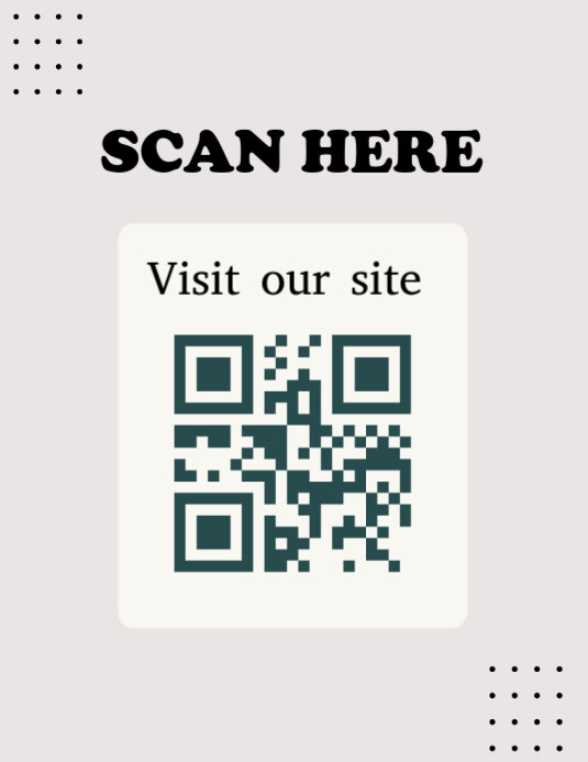 QR Code Flyer (US Letter) template