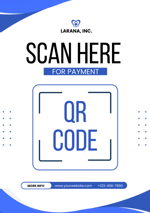 Qr Code For Payment A4 template