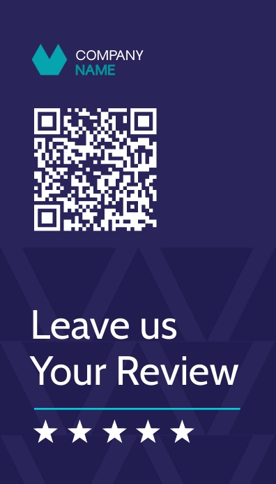 qr code review card purple and white and ligh Template | PosterMyWall