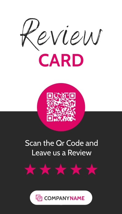 qr code review card template design | PosterMyWall