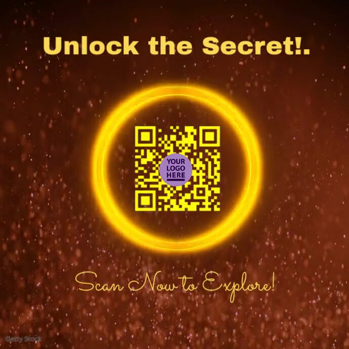 qr code scan with subtle shimmer Instagram Post template