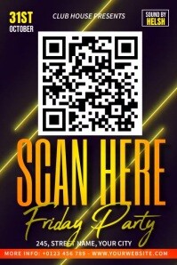 Qr Code Scanner Poster Format Party Qr Code Poster Template | PosterMyWall