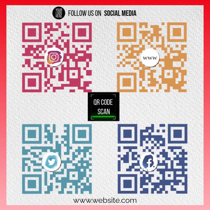 Copy of QR code social media scan video | PosterMyWall