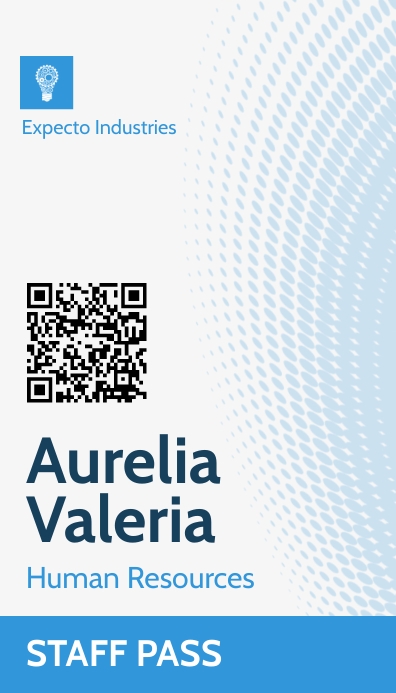 Staff Pass Example qr code staff pass template design | PosterMyWall