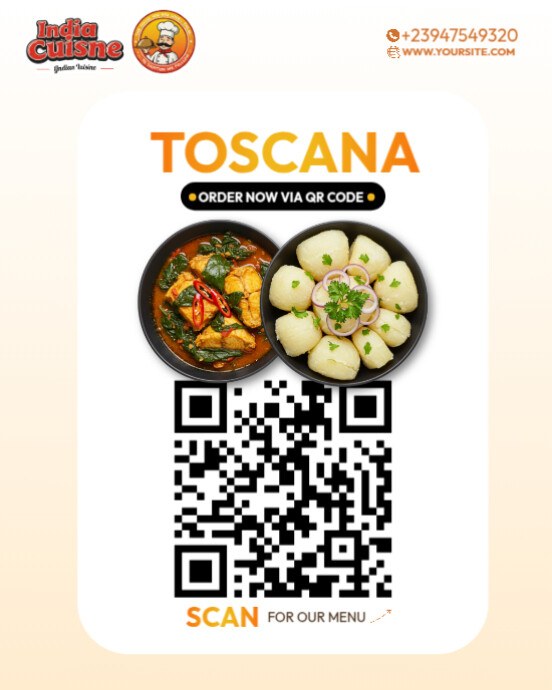 QR menu Template Instagram Portrait